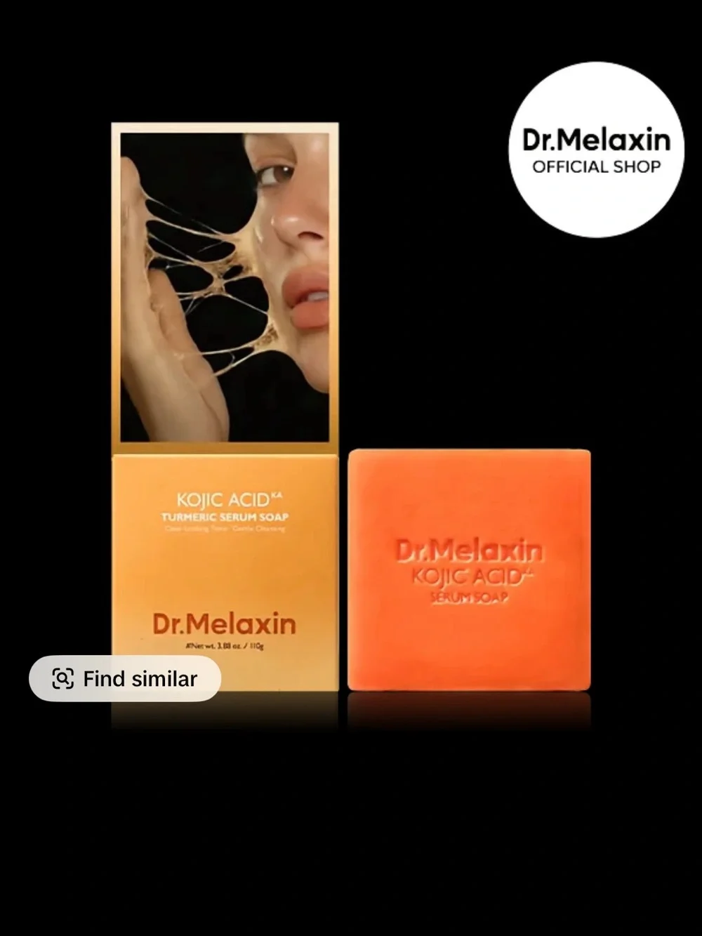 Dr. Melaxin Kojic Acid Turmeric Serum Soap - Peach Orange